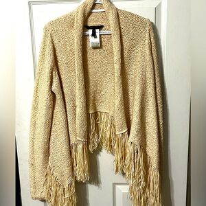 BCGB Maxaria XS sweater fringe coverup